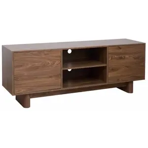 Meuble TV 160 cm scandinave bois foncé - Oviala Bowy pas cher
