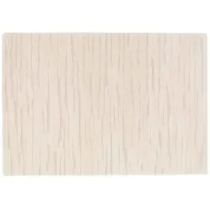 Oviala Tapis rectangulaire à poils ras motif uni écru 120 x 170 cm pas cher