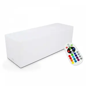 Banc lumineux rectangulaire à LED blanc Oviala pas cher
