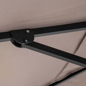 Comparateur de prix : Parasol déporté 3x4m et dalle à lester sur roues aluminium taupe  Oviala