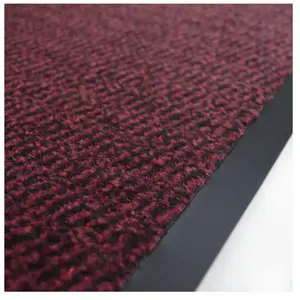 DECOWEB Tapis entrée accueil anti-salissures - Rouge - 80 x 120 cm