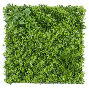 DECOWEB Mur végétal synthétique - Manoir champêtre - Intérieur et extérieur - 0,5m x 0,5m pas cher