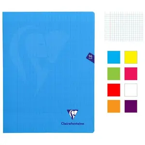 Lot de 8 cahiers Polypro Mimesys - Clairefontaine - 24x32 cm - Grands carreaux - 96 pages pas cher