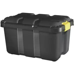 Malle de rangement 49L Skyda Form noir et jaune avec couvercles