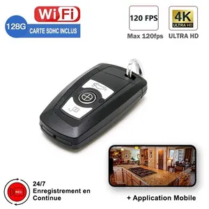 AMC Clé de voiture caméra cachée WIFI Ultra HD 4K avec carte MIcroSD 1... pas cher