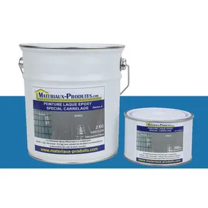 MATPRO Peinture pour carrelage laque époxy Kit de 20 Kg (Pour Professionnel) Bleu France RAL 5012
