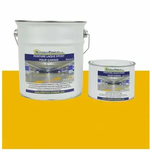 MATPRO Peinture laque époxy pour garage Kit de 10 Kg Jaune RAL 1023Vendu paramazon