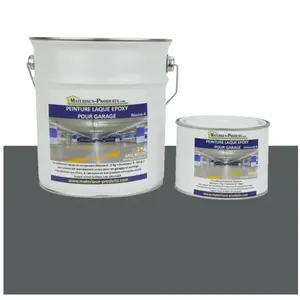 Peinture Laque Epoxy pour Garage - 10 Kg Gris basalte - MATPROVendu paramazon