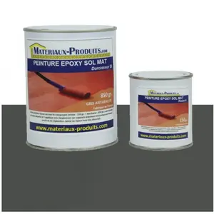 Peinture époxy sol et mur Mat - 10 Kg Gris basalte Matpro pas cher