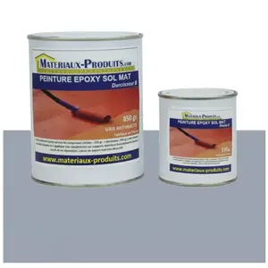 Comparateur de prix : Matpro - Peinture époxy sol et mur Mat - 1 Kg Gris béton