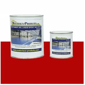 Revêtement peinture sol laque époxy sécurité marquage - 1 Kg Rouge Sécurité Matpro pas cher