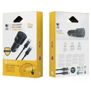 Comparateur de prix : Muvit Tiger Power Pack Chargeur Voiture PD 30W + Cable USB-C/USB-C 1,2M
