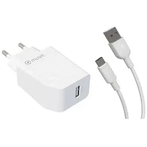 Comparateur de prix : MUVITCHAN Pack chargeur secteur 12W+Cable USB C - 1.2m - Blanc