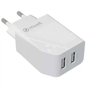MUVIT FOR CHANGE Chargeur Secteur 2 USB 2x2.4A 24W BlancVendu parrue-du-commerce