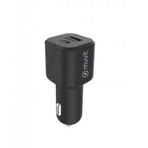 MUVIT FOR CHANGE CHARGEUR VOITURE PD USBC 20W + QC 3.0 18W NOIR pas cher