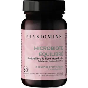 Physiomins - Microbiote Équilibré Rééquilibre La Flore Intestinale 30 ... pas cher