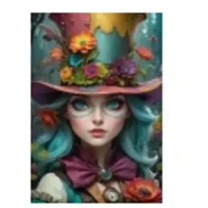 Bluebird Puzzle Lady with a Hat