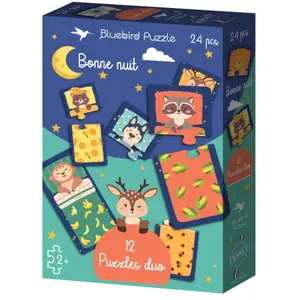Puzzles duo - Bonne nuit 24 Pièces Bluebird Puzzle pas cher