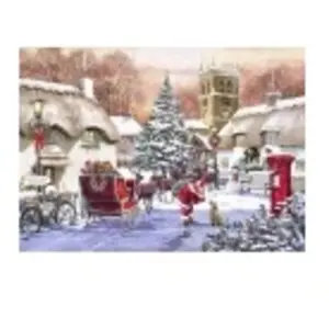 Village and Santa 500 Pièces Bluebird Puzzle pas cher