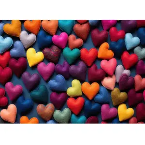 Coeurs Multicolores 500 Pièces Bluebird Puzzle pas cher