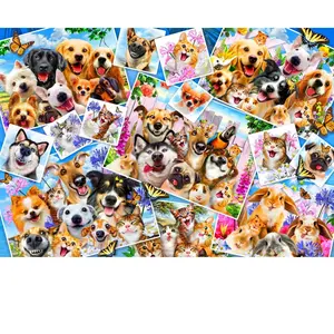 Bluebird Puzzle Selfie Pet Collage Puzzle-F-90086 pas cher