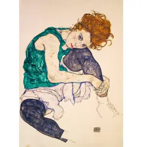Bluebird Puzzle Egon Schiele - Seated Woman with Legs Drawn Up, 1917
