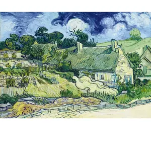 Bluebird Puzzle Vincent Van Gogh - Thatched Cottages at Cordeville, 1890 pas cher