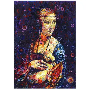 Leonardo da Vinci: Lady with an Ermine, by Sally Rich 1000 Pièces Grafika pas cher