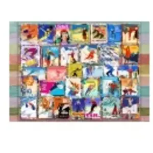 Grafika Ski Stamp Posters pas cher