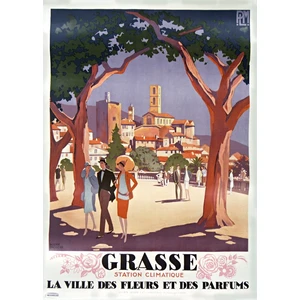 Grafika Roger Broders - Grasse, la Ville des Fleurs et des Pafums, 1927 pas cher