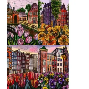 Fleurs 1000 Pièces Grafika pas cher