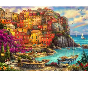Chuck Pinson - A Beautiful Day at Cinque Terre 2000 Pièces  Grafika pas cher