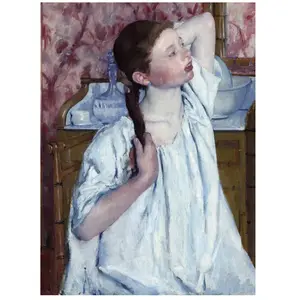 Mary Cassatt : Jeune Fille Coiffant ses Cheveux, 1886 2000 Pièces  Grafika