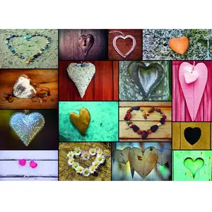 Collage Coeurs 500 Pièces Grafika pas cher