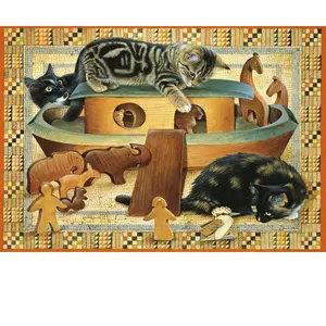 Grafika Kittens playing in Noahs ark F-32704