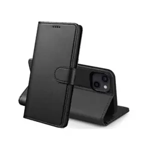 PHONILLICO Coque pour iPhone 13 PRO (6,1") - Portefeuille Noir Rabat C... pas cher