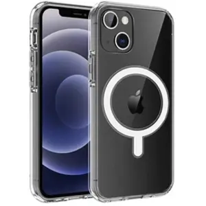 PHONILLICO Coque pour iPhone 13 MINI (5,4) - Silicone Transparent avec Cercle magnétique intégré pas cher