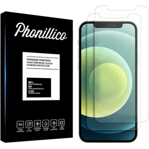 Comparateur de prix : Phonillico Verre Trempé pour iPhone 12 PRO MAX (6,7) [Pack 2] Film Vitre Protection Ecran