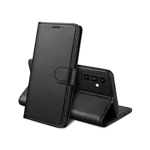 Phonillico Coque pour Samsung Galaxy A04S - Portefeuille Noir Rabat Clapet Aimanté Rangement Cartes pas cher