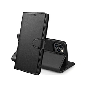 Phonillico Coque pour iPhone 14 PRO - Portefeuille Noir Rabat Clapet Aimanté Rangement Cartes pas cher