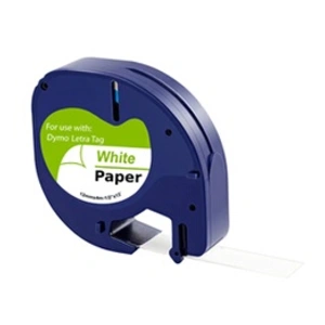 Comparateur de prix : Ruban Blanc compatible Dymo LetraTag - Etiquette papier 91200 12mm x 4m