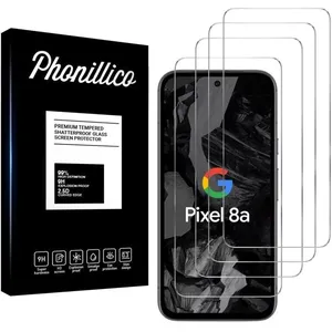 Protection d'écran - phonillico - google pixel 8a - pack de 4 - verre trempé - résistant aux rayures