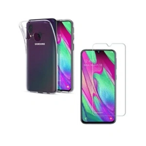 Phonillico Coque pour Samsung Galaxy A40 + Verre Trempé Integral Transparent Film Protection Ecran [] pas cher