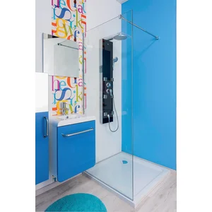 Aqua+ Paroi à l'italienne fixe en verre trempé 90x200 cm