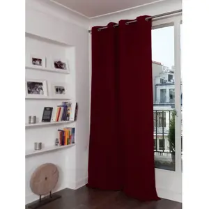 Rideau Phonique Occultant et Thermique ' Moondream Rouge foncé 145x180 cm pas cher