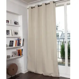 Moondream Rideau occultant total effet lin Beige - Ficelle 130 x 260 (LxH) pas cher