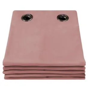 Comparateur de prix : Moondream Rideau occultant total velours oeillet rose mc343 135 x 260 (lxh)