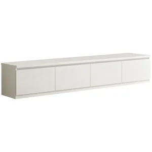 Comparateur de prix : Altobuy DEYTON - Meuble TV 4 Portes Laqué Blanc Brillant