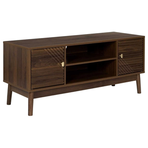 ALTOBUY Colette - meuble tv 2 portes 2 niches en bois et mdf pieds en ... pas cher