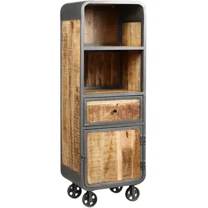 Comparateur de prix : Etagère Multi-Rangements - ALTOBUY - Edwin - Bois Massif - Style Industriel